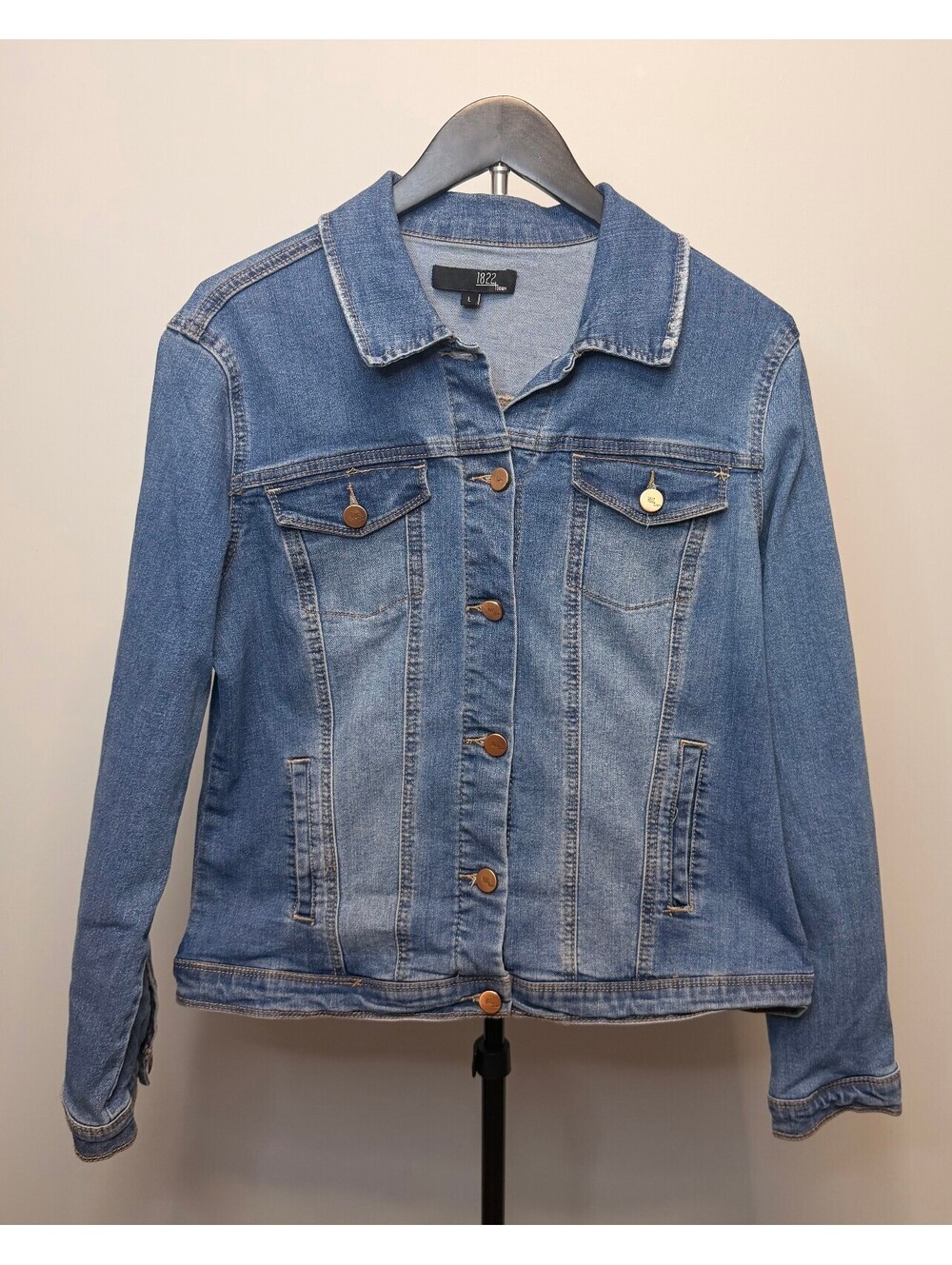 1822 Denim Women's Blue Denim Jacket Large